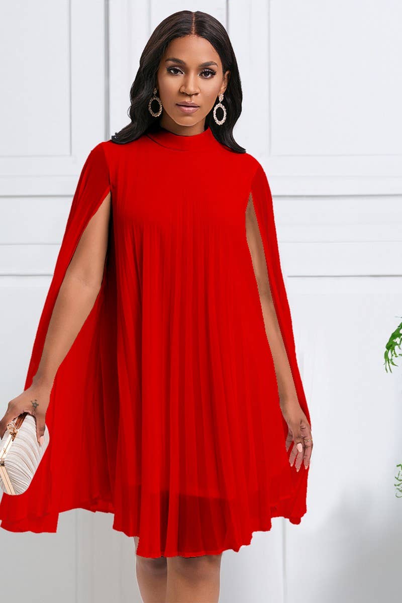 Cape Dress Plus Red or White