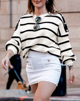 Madison Striped Pearl Sweater