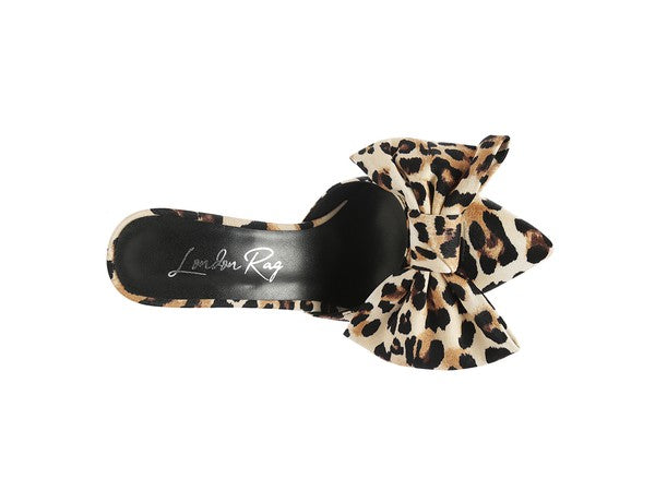 Hot Mamma Leopard Mule Bow Shoe