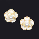 Pearl Flower Stud Earring