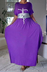 Faith Bubble  Jersey  Dress/Short Sleeve / Purple