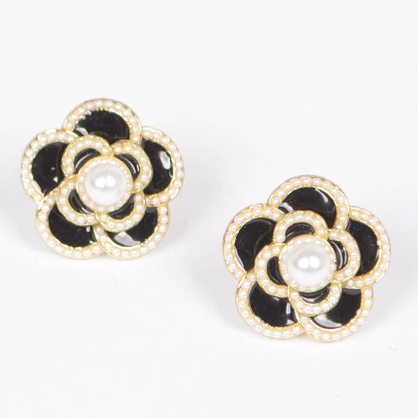 Pearl Flower Stud Earring