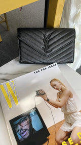 Black Designer Envelope Bag