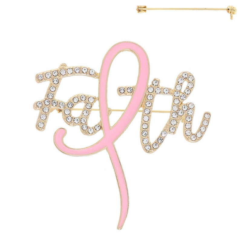 Faith Breast Cancer Awareness: Silver Pin