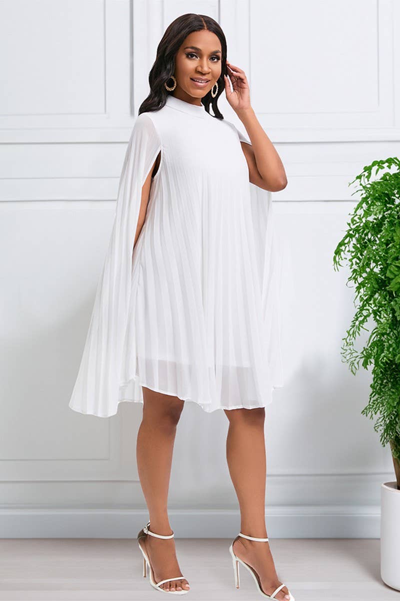 Cape Dress Plus Red or White