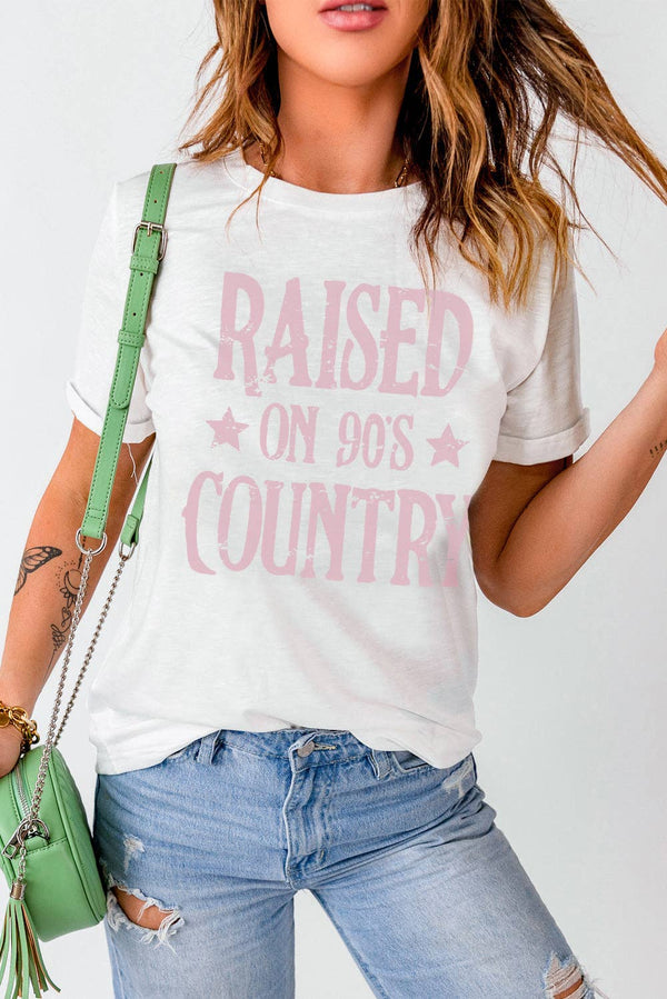 Raised on 90s Country Letter Tee