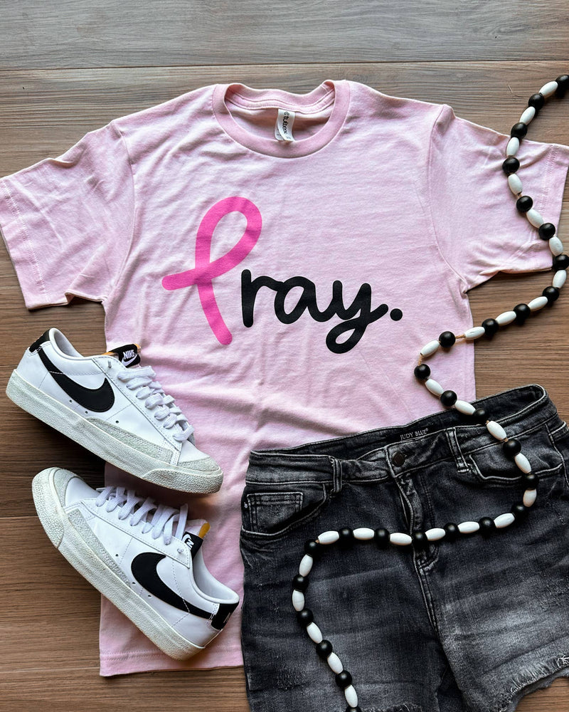 Pray Breast Cancer Awareness Graphic Tee: 2XL
