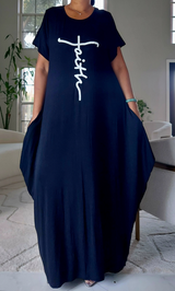 Faith Bubble  Jersey  Dress/Short Sleeve/Faith Black